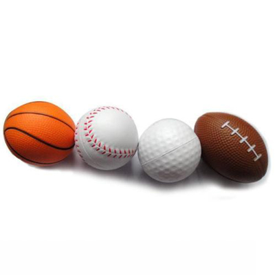 Mainan Anak Berwarna-warni Lembut Bola Busa Polyurethane 6.0cm