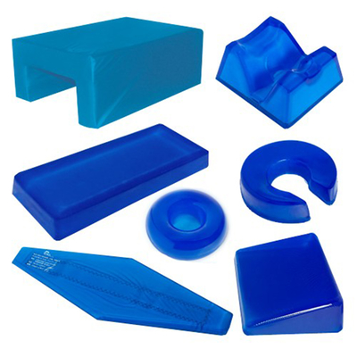 Bantalan Gel Bedah Biru Memposisikan Produk Cetakan Poliuretan