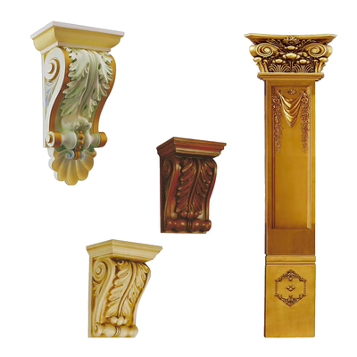 Dekorasi PU Cornice 2.4m Produk Cetakan Polyurethane