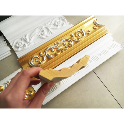 Dekorasi PU Cornice 2.4m Produk Cetakan Polyurethane
